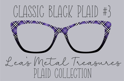 Classic Black Plaid 3 Magnetic Eyeglasses Topper