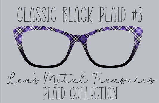 Classic Black Plaid 3 Magnetic Eyeglasses Topper