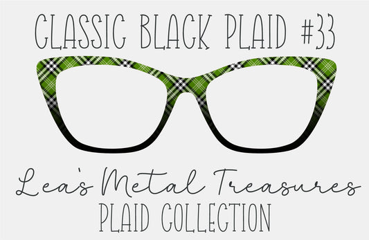 Classic Black Plaid 33 Magnetic Eyeglasses Topper