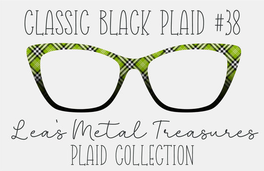 Classic Black Plaid 38 Magnetic Eyeglasses Topper