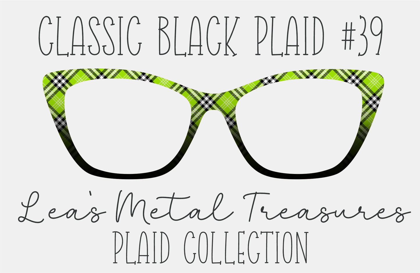 Classic Black Plaid 39 Magnetic Eyeglasses Topper