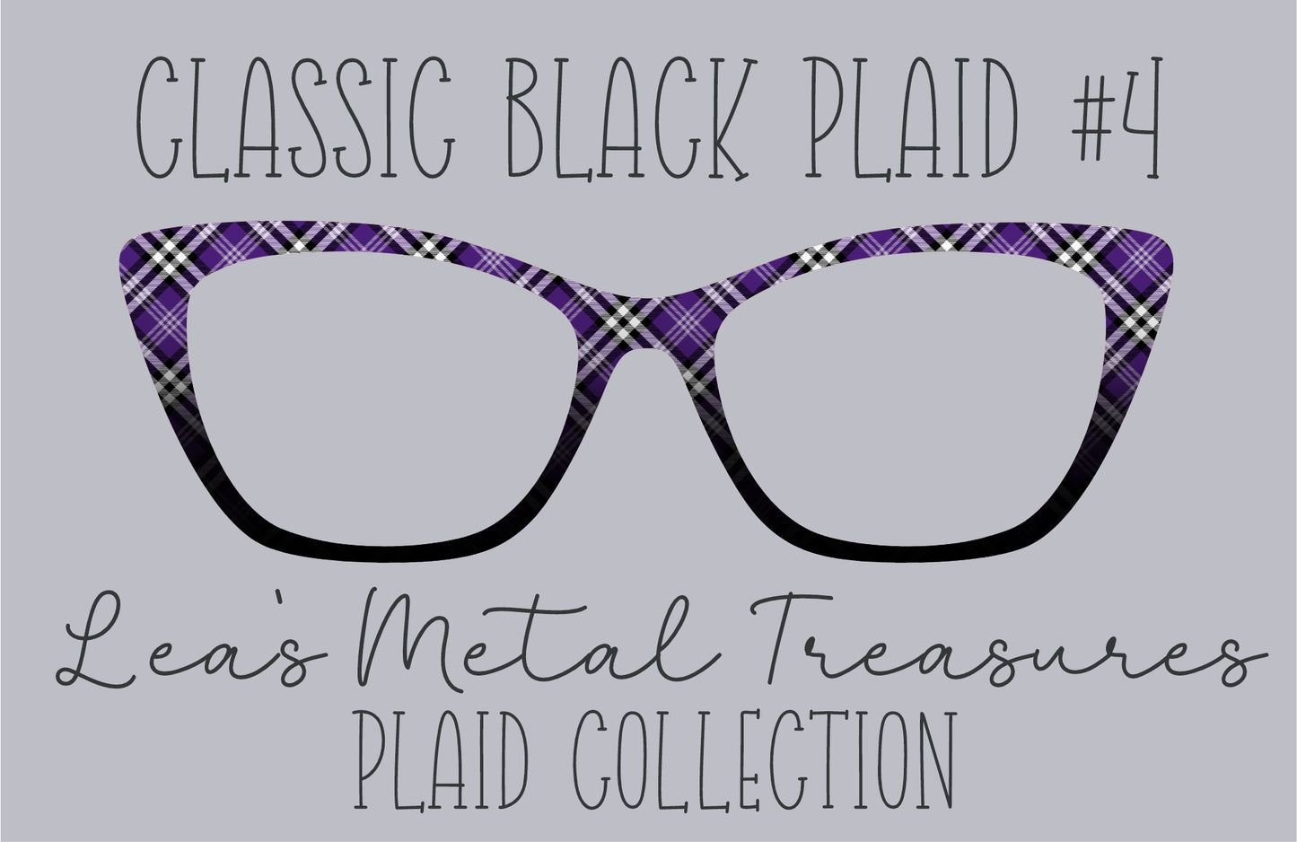 Classic Black Plaid 4 Magnetic Eyeglasses Topper