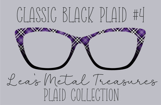 Classic Black Plaid 4 Magnetic Eyeglasses Topper