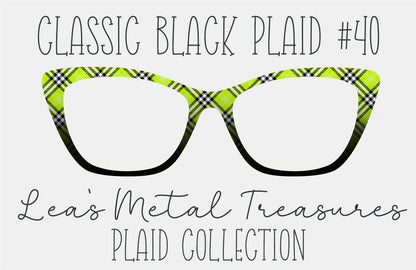 Classic Black Plaid 40 Magnetic Eyeglasses Topper