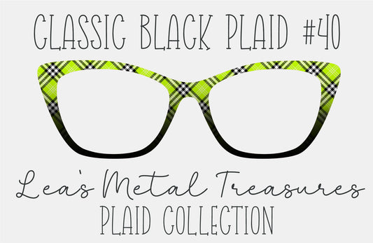 Classic Black Plaid 40 Magnetic Eyeglasses Topper