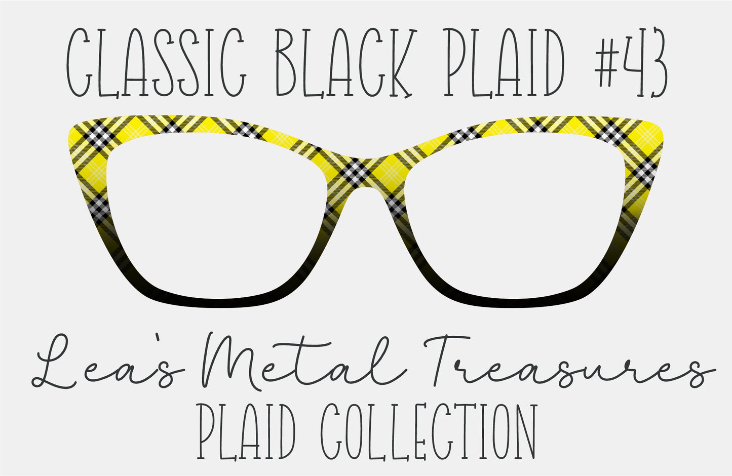 Classic Black Plaid 43 Magnetic Eyeglasses Topper