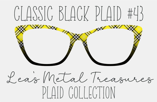 Classic Black Plaid 43 Magnetic Eyeglasses Topper