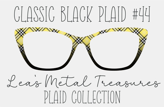 Classic Black Plaid 44 Magnetic Eyeglasses Topper