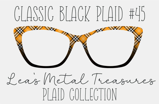 Classic Black Plaid 45 Magnetic Eyeglasses Topper