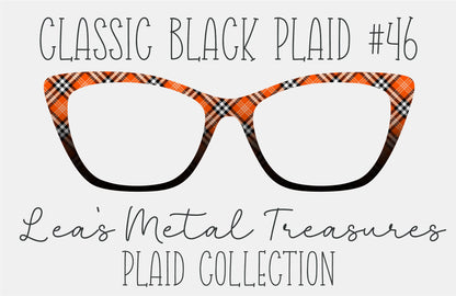 Classic Black Plaid 46 Magnetic Eyeglasses Topper