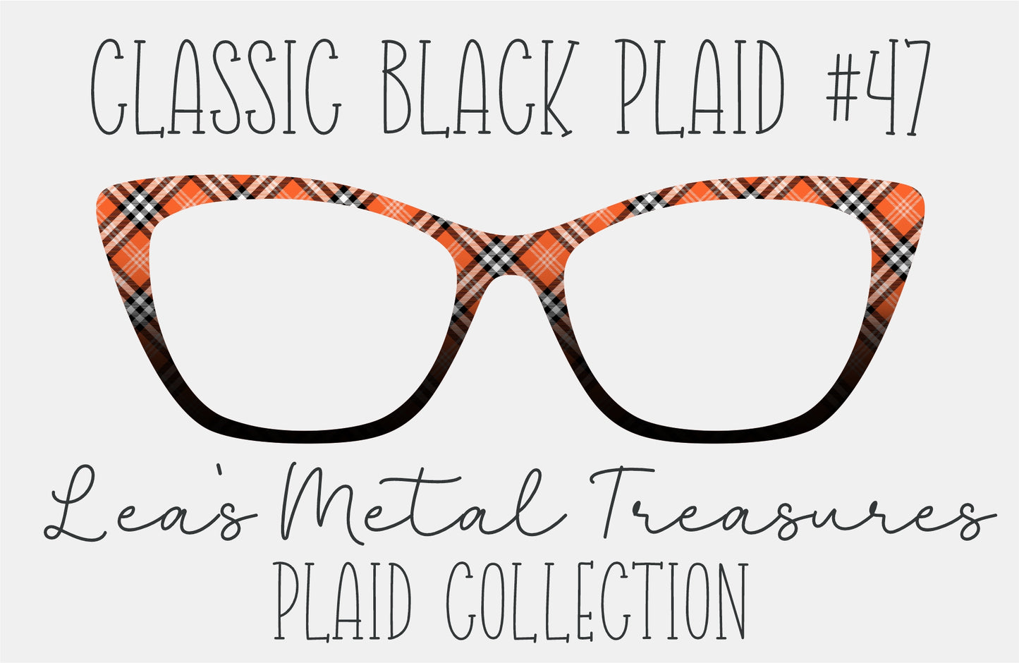 Classic Black Plaid 47 Magnetic Eyeglasses Topper