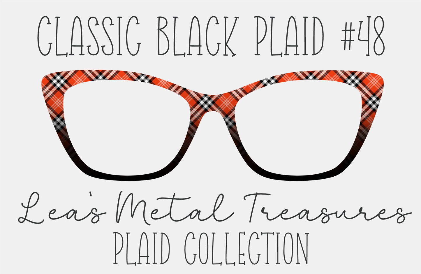 Classic Black Plaid 48 Magnetic Eyeglasses Topper