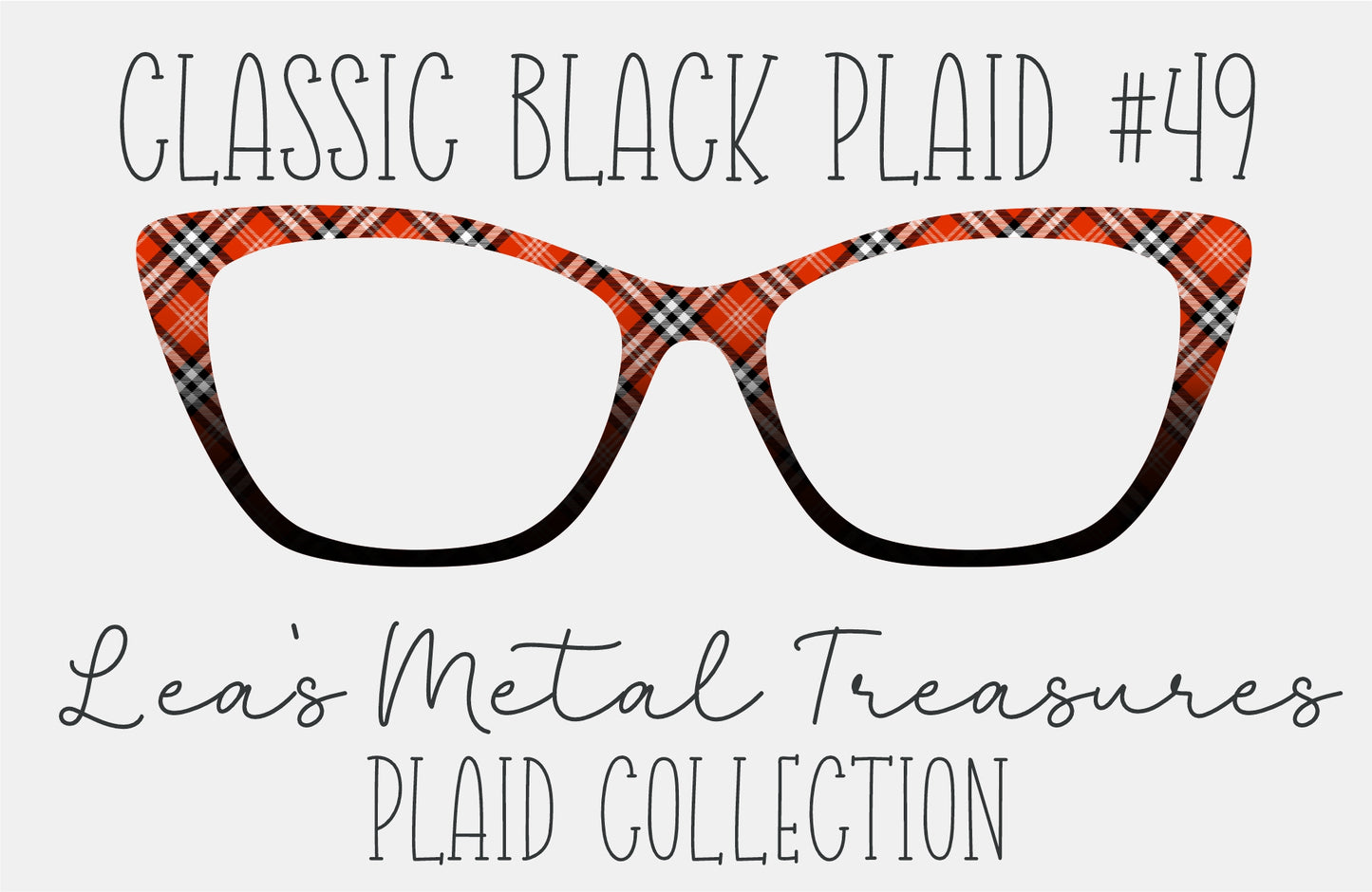 Classic Black Plaid 49 Magnetic Eyeglasses Topper