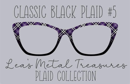 Classic Black Plaid 5 Magnetic Eyeglasses Topper