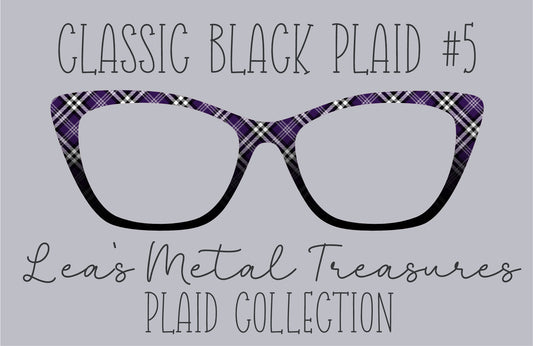 Classic Black Plaid 5 Magnetic Eyeglasses Topper