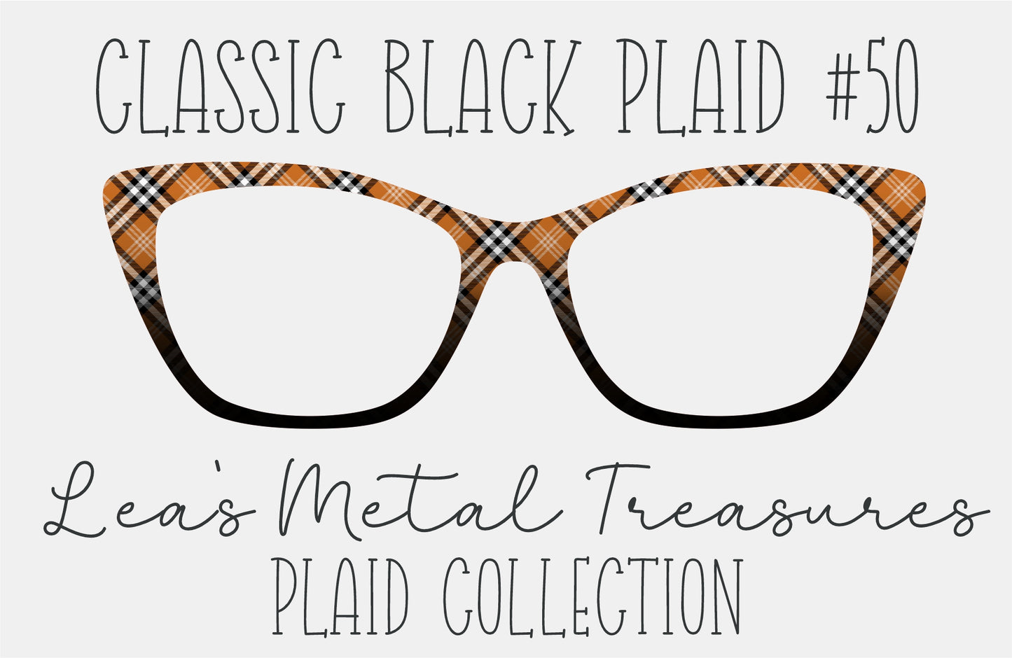 Classic Black Plaid 50 Magnetic Eyeglasses Topper