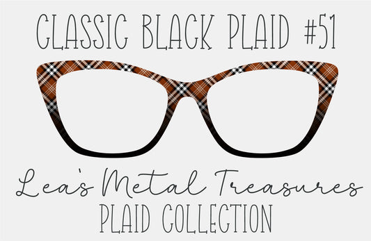 Classic Black Plaid 51 Magnetic Eyeglasses Topper