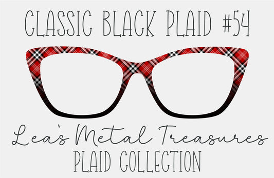 Classic Black Plaid 54 Magnetic Eyeglasses Topper