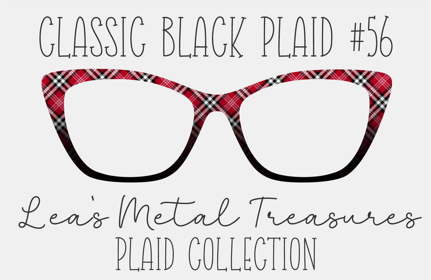 Classic Black Plaid 56 Magnetic Eyeglasses Topper