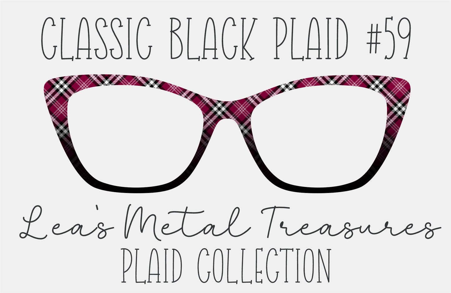 Classic Black Plaid 59 Magnetic Eyeglasses Topper