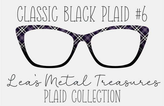 Classic Black Plaid 6 Magnetic Eyeglasses Topper