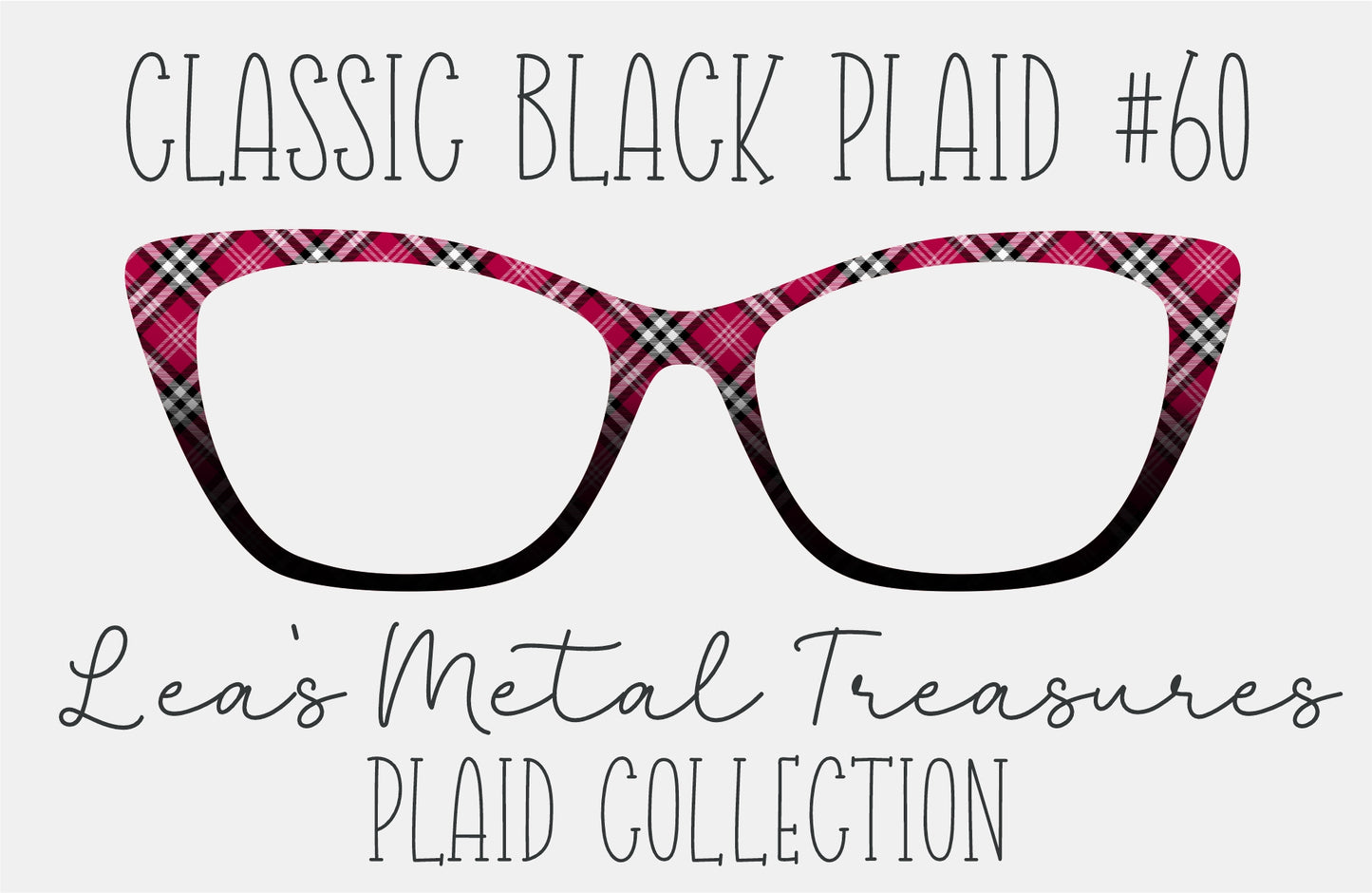 Classic Black Plaid 60 Magnetic Eyeglasses Topper