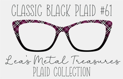 Classic Black Plaid 61 Magnetic Eyeglasses Topper
