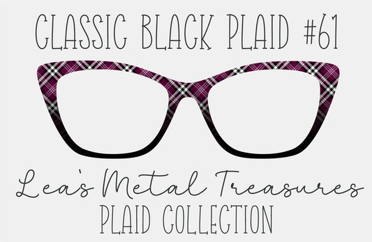 Classic Black Plaid 61 Magnetic Eyeglasses Topper