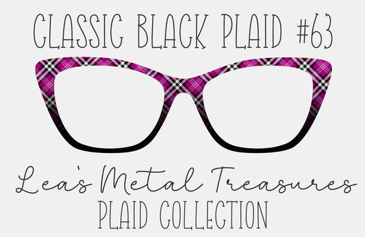 Classic Black Plaid 63 Magnetic Eyeglasses Topper