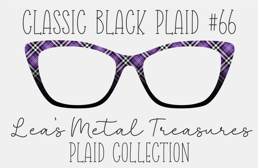 Classic Black Plaid 66 Magnetic Eyeglasses Topper