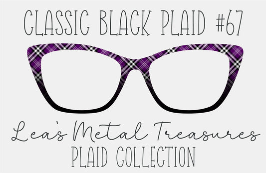 Classic Black Plaid 67 Magnetic Eyeglasses Topper