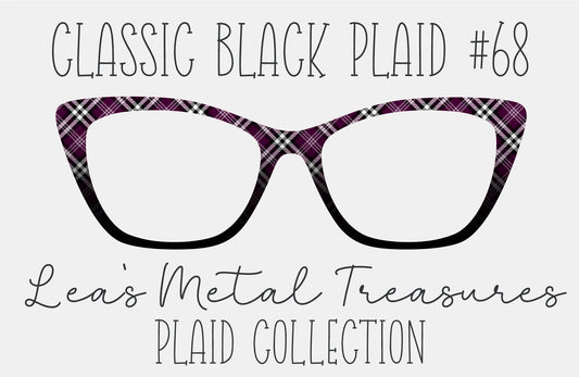 Classic Black Plaid 68 Magnetic Eyeglasses Topper