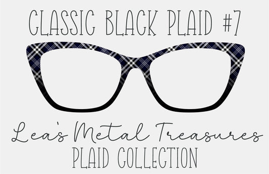 Classic Black Plaid 7 Magnetic Eyeglasses Topper