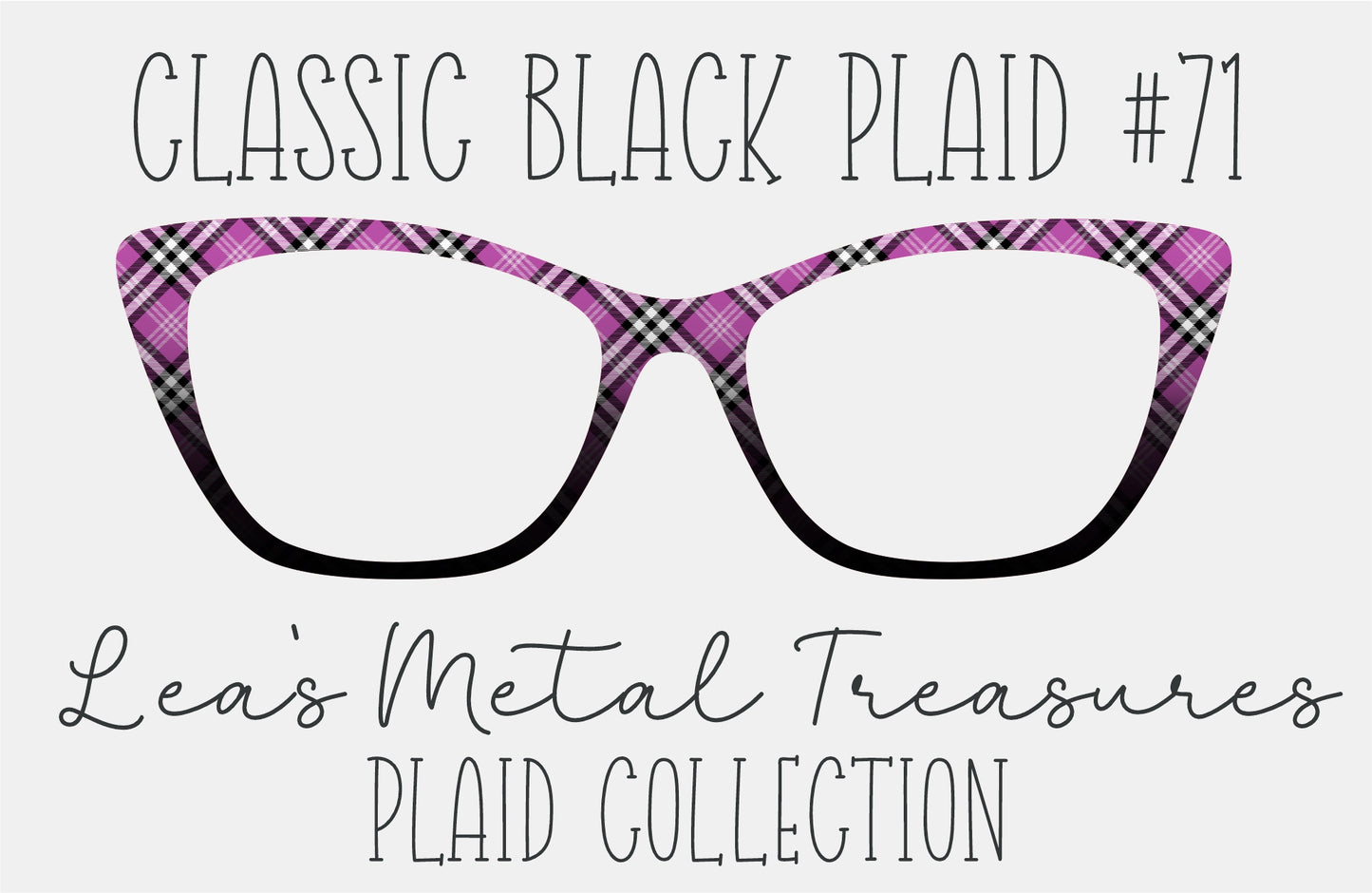 Classic Black Plaid 71 Magnetic Eyeglasses Topper