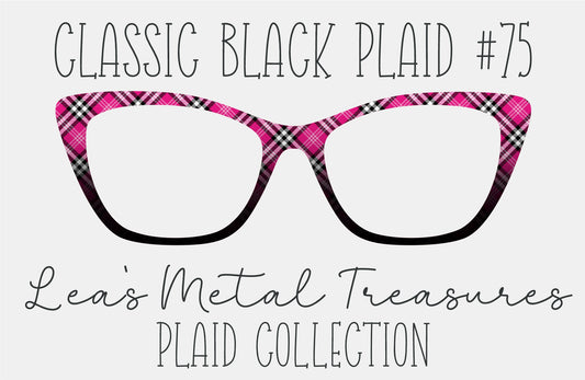 Classic Black Plaid 75 Magnetic Eyeglasses Topper