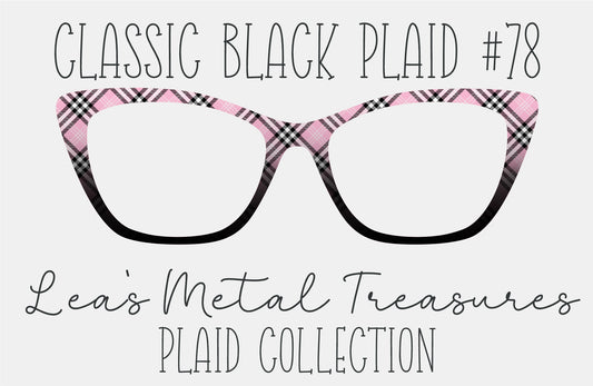 Classic Black Plaid 78 Magnetic Eyeglasses Topper