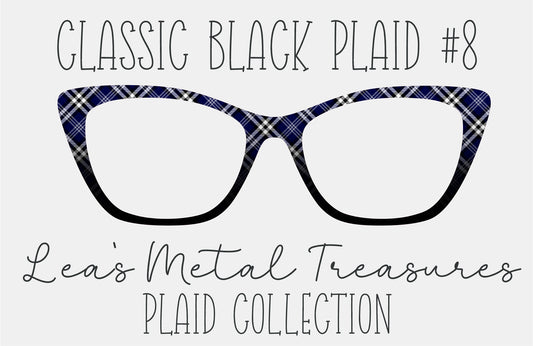 Classic Black Plaid 8 Magnetic Eyeglasses Topper