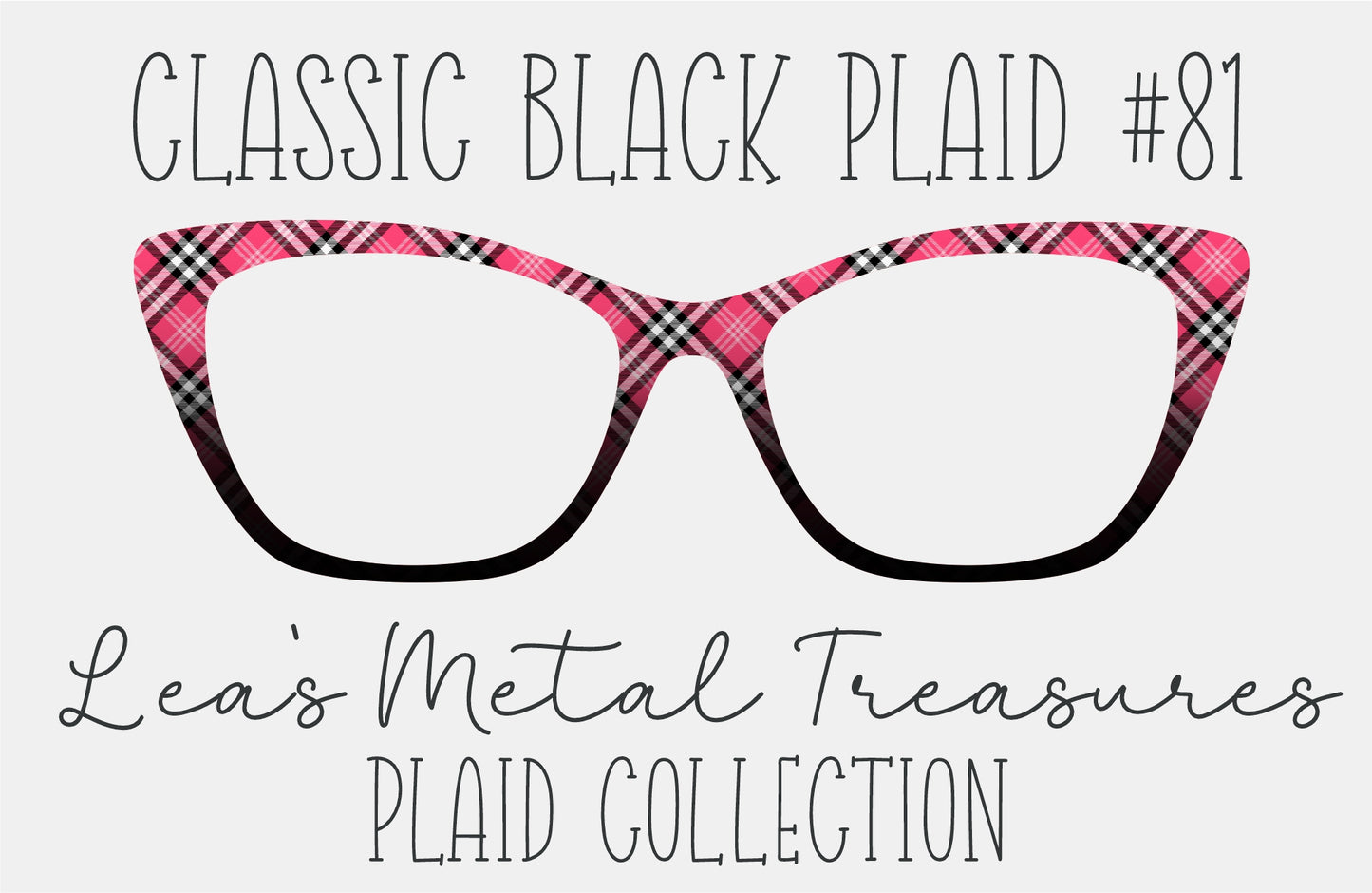 Classic Black Plaid 81 Magnetic Eyeglasses Topper