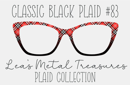 Classic Black Plaid 83 Magnetic Eyeglasses Topper