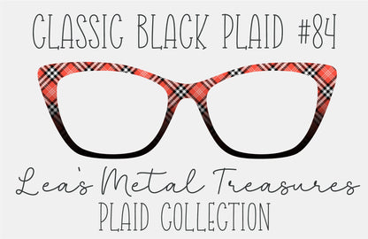 Classic Black Plaid 84 Magnetic Eyeglasses Topper