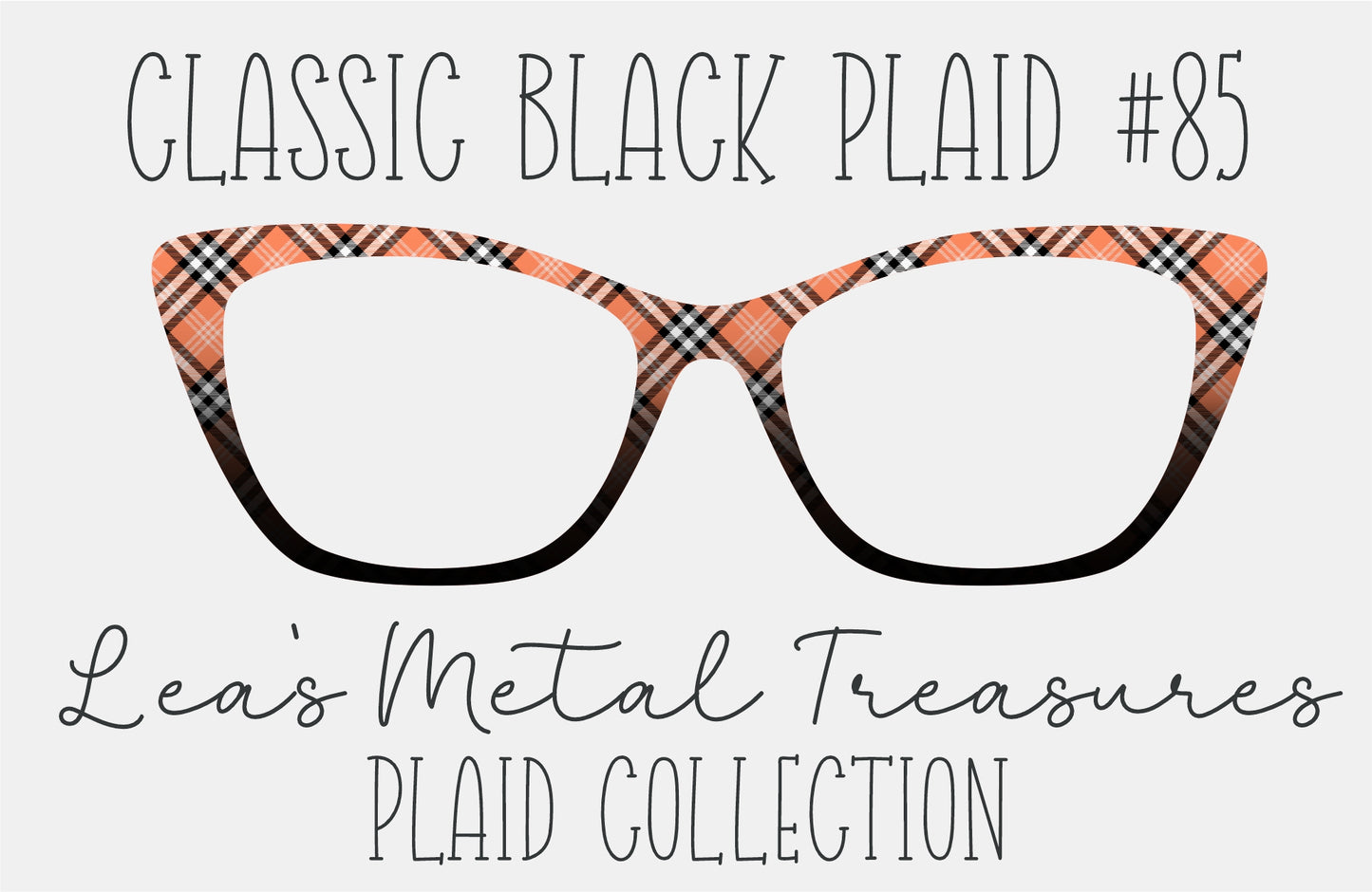 Classic Black Plaid 85 Magnetic Eyeglasses Topper