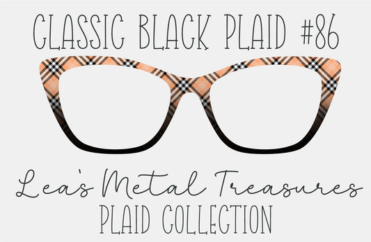 Classic Black Plaid 86 Magnetic Eyeglasses Topper