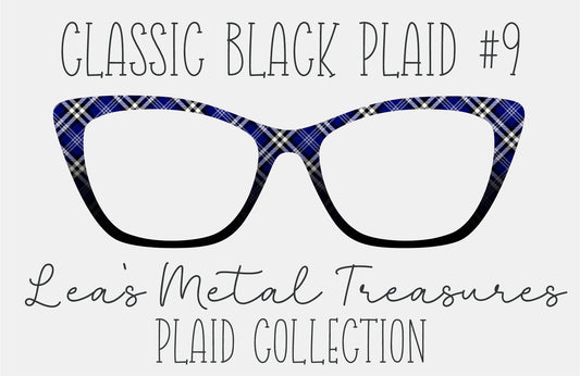 Classic Black Plaid 9 Magnetic Eyeglasses Topper