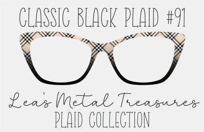 Classic Black Plaid 91 Magnetic Eyeglasses Topper