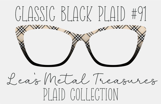 Classic Black Plaid 91 Magnetic Eyeglasses Topper