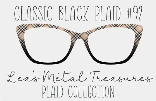 Classic Black Plaid 92 Magnetic Eyeglasses Topper