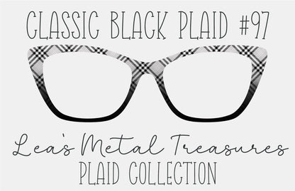 Classic Black Plaid 97 Magnetic Eyeglasses Topper