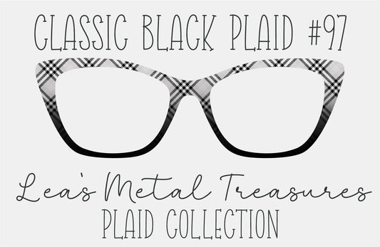 Classic Black Plaid 97 Magnetic Eyeglasses Topper