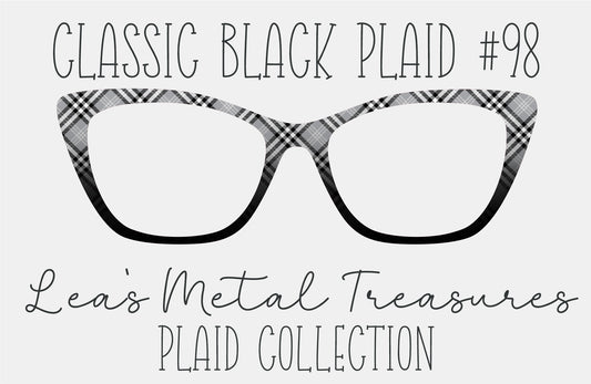 Classic Black Plaid 98 Magnetic Eyeglasses Topper