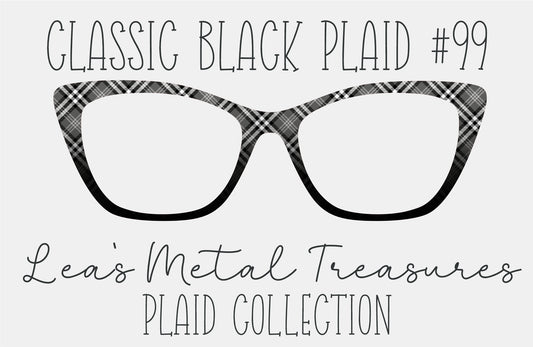 Classic Black Plaid 99 Magnetic Eyeglasses Topper